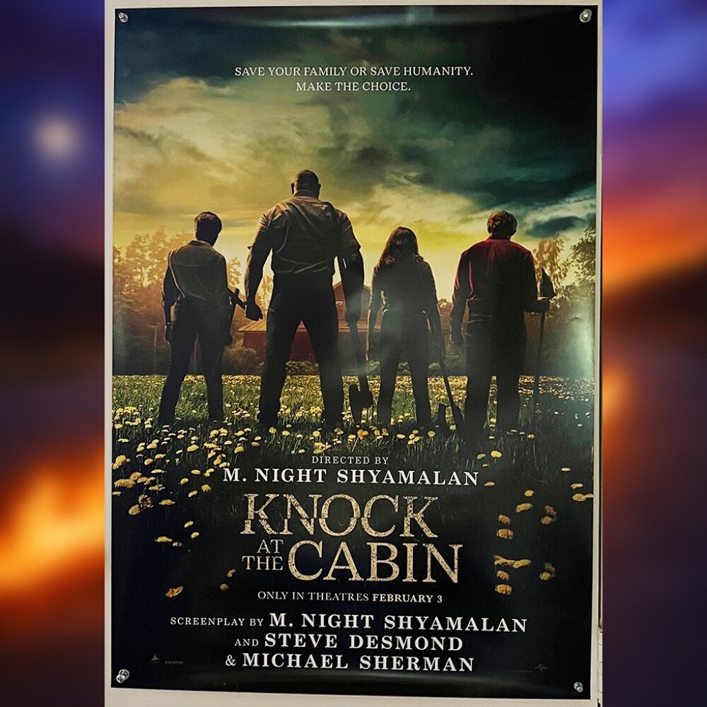 KNOCK AT THE CABIN (2023) - ORIGINAL DOUBLE SIDED ADVANCE MOVIE POSTER